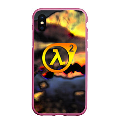 Чехол iPhone XS Max матовый Half-life maps