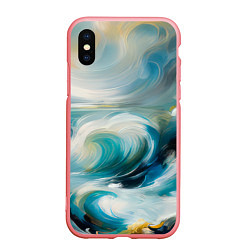 Чехол iPhone XS Max матовый Штормовые волны океана