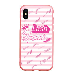 Чехол iPhone XS Max матовый Lash queen - pink Barbie pattern