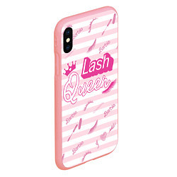 Чехол iPhone XS Max матовый Lash queen - pink Barbie pattern, цвет: 3D-баблгам — фото 2