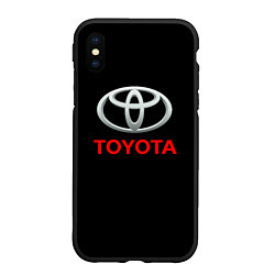 Чехол iPhone XS Max матовый Toyota sport car, цвет: 3D-черный