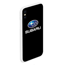 Чехол iPhone XS Max матовый Subaru sport auto car, цвет: 3D-белый — фото 2