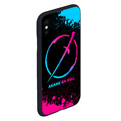 Чехол iPhone XS Max матовый Akame ga Kill - neon gradient, цвет: 3D-черный — фото 2