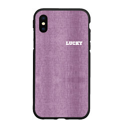 Чехол iPhone XS Max матовый Розовые джинсы lucky 77