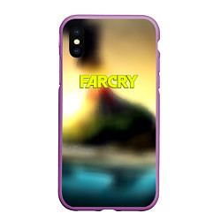 Чехол iPhone XS Max матовый Farcry tropicano, цвет: 3D-фиолетовый