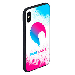 Чехол iPhone XS Max матовый Date A Live neon gradient style, цвет: 3D-черный — фото 2