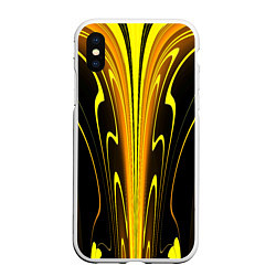 Чехол iPhone XS Max матовый Предупреждающая осиная расцветка