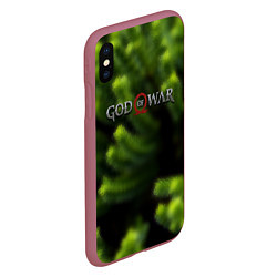 Чехол iPhone XS Max матовый God of war scandinavia, цвет: 3D-малиновый — фото 2