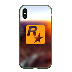 Чехол iPhone XS Max матовый Grand Theft Auto rockstar game