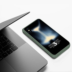 Чехол iPhone XS Max матовый Загадочные события 3, цвет: 3D-темно-зеленый — фото 2