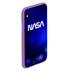 Чехол iPhone XS Max матовый Nasa звёздное небо, цвет: 3D-фиолетовый — фото 2