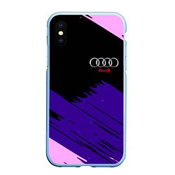 Чехол iPhone XS Max матовый Audi stripes
