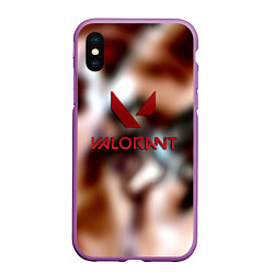 Чехол iPhone XS Max матовый Valorant riot games