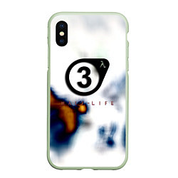 Чехол iPhone XS Max матовый Half life freeman, цвет: 3D-салатовый