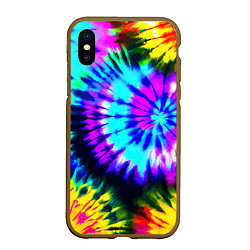 Чехол iPhone XS Max матовый Abstraction colorful composition