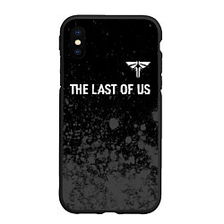 Чехол iPhone XS Max матовый The Last Of Us glitch на темном фоне посередине, цвет: 3D-черный
