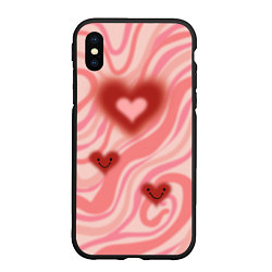 Чехол iPhone XS Max матовый Моя странная любовь, цвет: 3D-черный