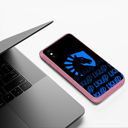 Чехол iPhone XS Max матовый Team Liquid style, цвет: 3D-малиновый — фото 2