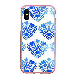 Чехол iPhone XS Max матовый Floral pattern - watercolor