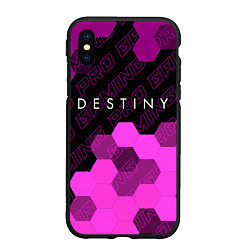 Чехол iPhone XS Max матовый Destiny pro gaming посередине, цвет: 3D-черный