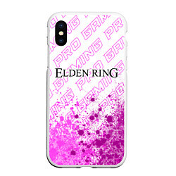 Чехол iPhone XS Max матовый Elden Ring pro gaming посередине, цвет: 3D-белый