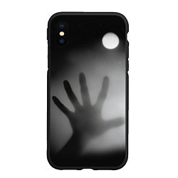 Чехол iPhone XS Max матовый Рука в ночном тумане, цвет: 3D-черный