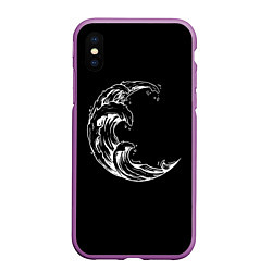 Чехол iPhone XS Max матовый Moon wave