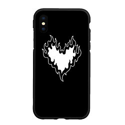 Чехол iPhone XS Max матовый Burning heart