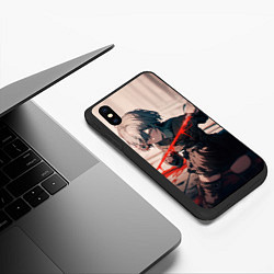 Чехол iPhone XS Max матовый Красный клинок, цвет: 3D-черный — фото 2