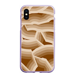 Чехол iPhone XS Max матовый Кофейные линии