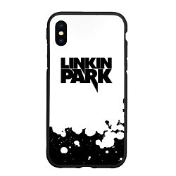 Чехол iPhone XS Max матовый Linkin park black album, цвет: 3D-черный