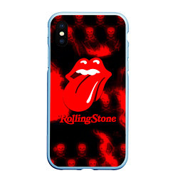 Чехол iPhone XS Max матовый Rolling Stone rock