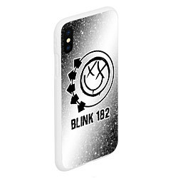 Чехол iPhone XS Max матовый Blink 182 glitch на светлом фоне, цвет: 3D-белый — фото 2