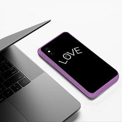 Чехол iPhone XS Max матовый Lil peep love, цвет: 3D-фиолетовый — фото 2