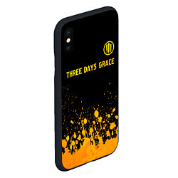 Чехол iPhone XS Max матовый Three Days Grace - gold gradient посередине, цвет: 3D-черный — фото 2