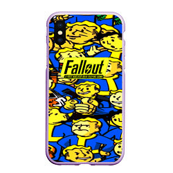 Чехол iPhone XS Max матовый Fallout logo game