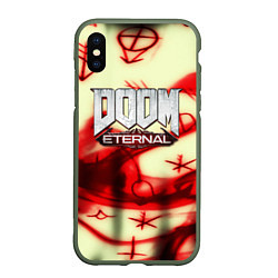 Чехол iPhone XS Max матовый Doom Eteranal символы марса