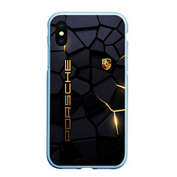 Чехол iPhone XS Max матовый Porsche - плиты с эффектом свечения