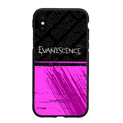 Чехол iPhone XS Max матовый Evanescence rock legends посередине, цвет: 3D-черный