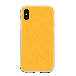 Чехол iPhone XS Max матовый Жёлтый однотонный текстура