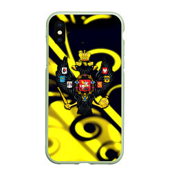 Чехол iPhone XS Max матовый Россия герб империи