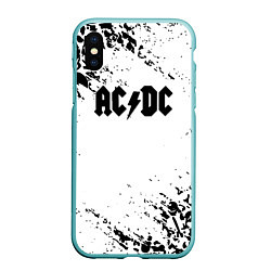 Чехол iPhone XS Max матовый ACDC rock collection краски черепа