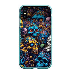 Чехол iPhone XS Max матовый Psy skulls