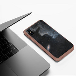 Чехол iPhone XS Max матовый Бесконечная вселенная, цвет: 3D-коричневый — фото 2