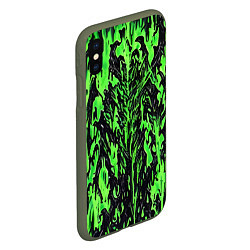 Чехол iPhone XS Max матовый Демонический доспех зелёный, цвет: 3D-темно-зеленый — фото 2