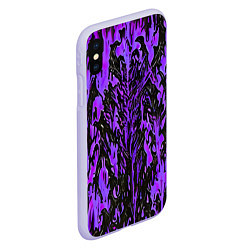 Чехол iPhone XS Max матовый Демонический доспех фиолетовый, цвет: 3D-светло-сиреневый — фото 2