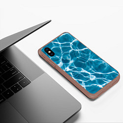 Чехол iPhone XS Max матовый Кристально чистая вода, цвет: 3D-коричневый — фото 2