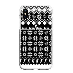 Чехол iPhone XS Max матовый CS GO christmas sweater