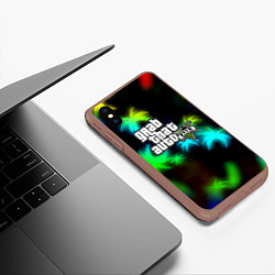 Чехол iPhone XS Max матовый GTA 5 tropicano, цвет: 3D-коричневый — фото 2