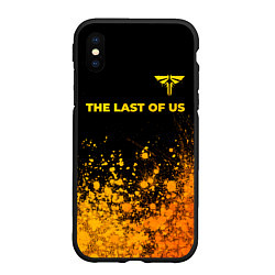 Чехол iPhone XS Max матовый The Last Of Us - gold gradient посередине, цвет: 3D-черный